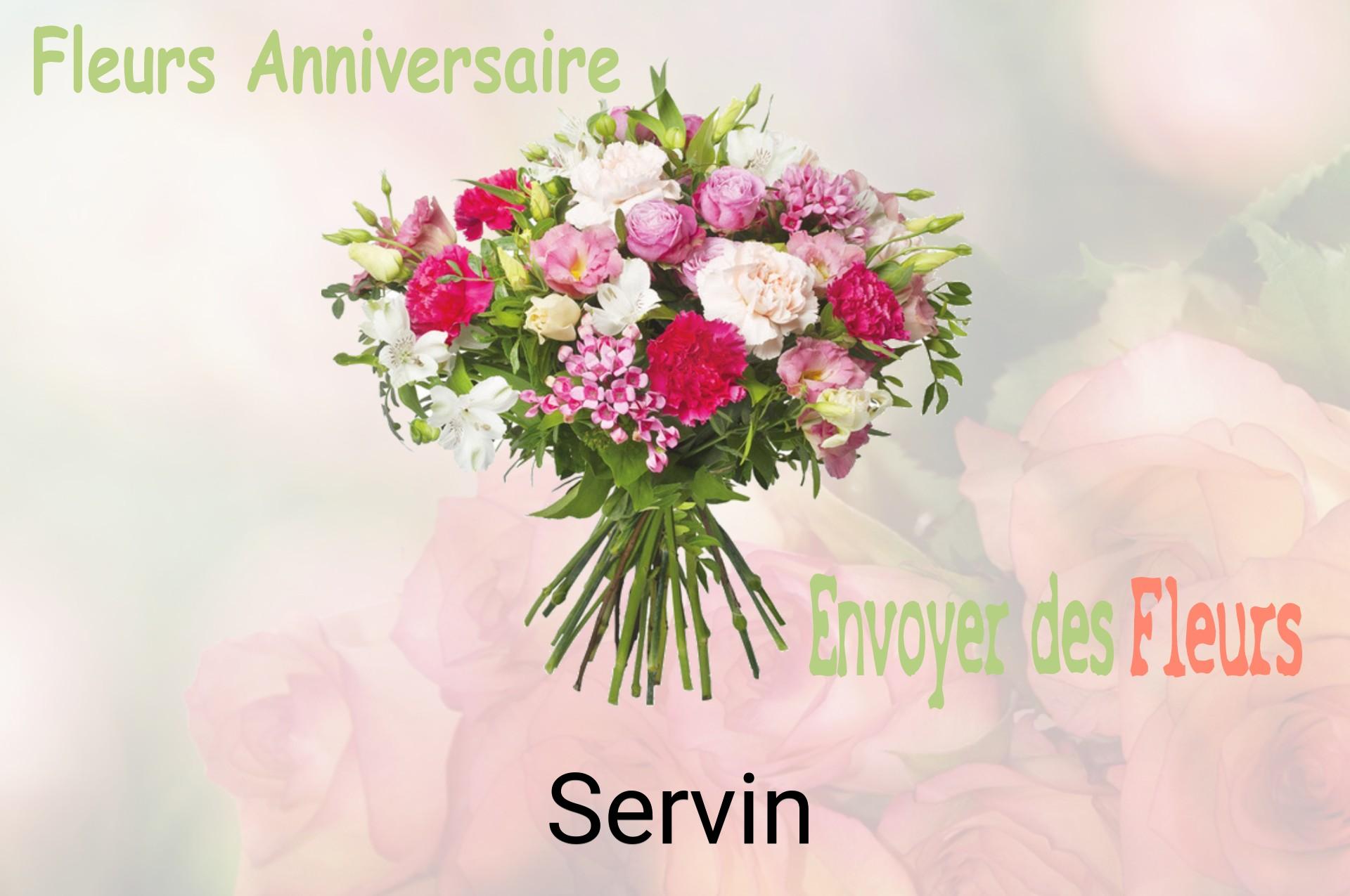 Bouquet de fleurs d’anniversaire livré à Servin